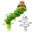 SNAKE BUBBLE 5g bublifuk s bonbóny (Baleni:8ks 1ks=33Kč)