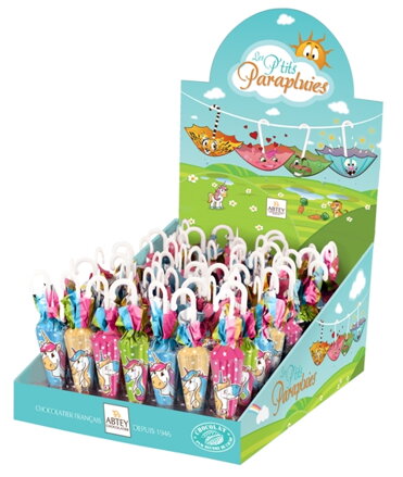 ABTEY DÁŽDNÍK UNICORN 12g mléčná čokoládka (Balení:70ks 1ks=10,50Kč)