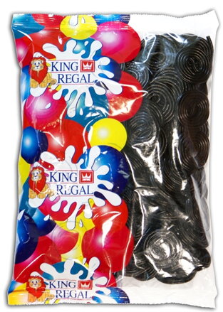 KING REGAL DISCOS 1kg lékořicové želé
