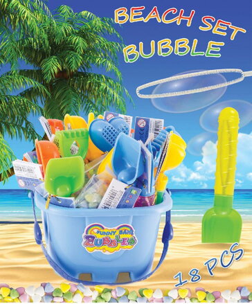 BEACH BUBBLE SET 10 g hračka + cukrovinky (Balení:18ks,1ks=14Kč)