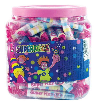 SUPERFIZZ ROLL 8,8 g tabletové cukrovinky (Balení: 125 ks, 1ks od 1,90Kč)