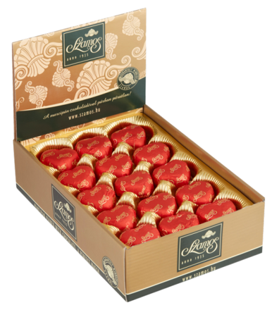 SZAMOS SRDCE BOX 13g marcipán v čokoláde (Balení:45ks 1ks=17,50Kč)