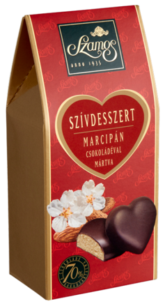 SZAMOS SRDCE 130g marcipán v čokoláde