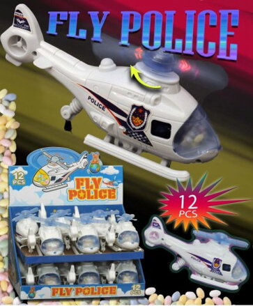 FLY POLICE 10 g hračka + cukrovinky (Balení:12ks 1ks=39Kč)