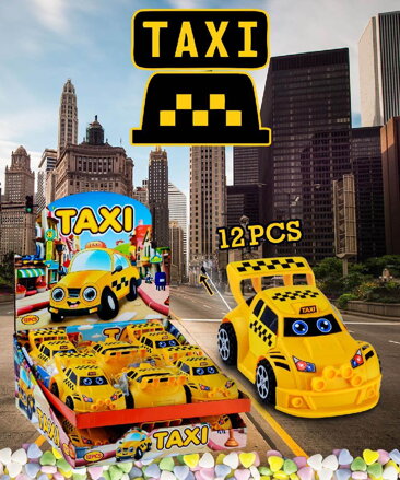 TAXI 10g hračka+cukríky (Balení:12ks 1ks=23,50Kč)