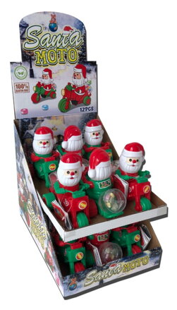 SANTA MOTO 10g hračka s cukríkmi (Balenie:12ks 1ks=33Kč)