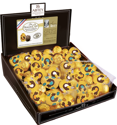 ABTEY VAJCE 13g lískovo-oříškové bonbóny (Baleni:72ks 1ks=10,50Kč)