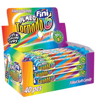 JUMBO TORNADO 50g sladké multicolour (Balení:40ks 1ks=13Kč)