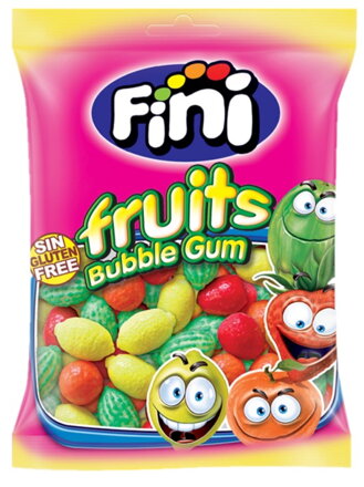 FRUITS BUBBLE GUM 75g ovocné žvýkačky mix
