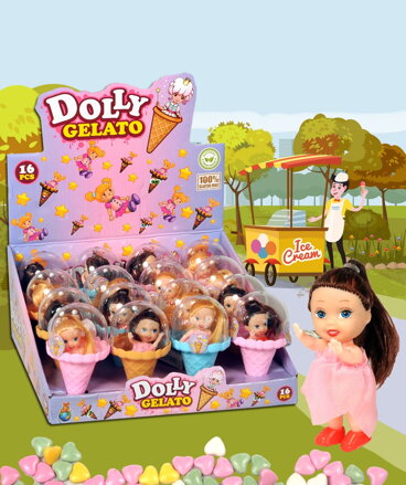DOLLY GELATO 10g hračka + bonbóny (Balení:16ks 1ks=24,50)