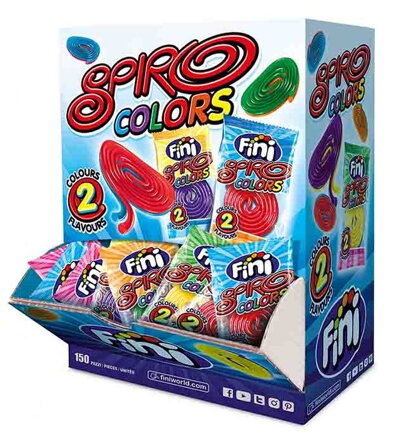 FINI SPIRO COLORS 8g ovocné želé (Balenie:150ks 1ks od 2,90Kč)