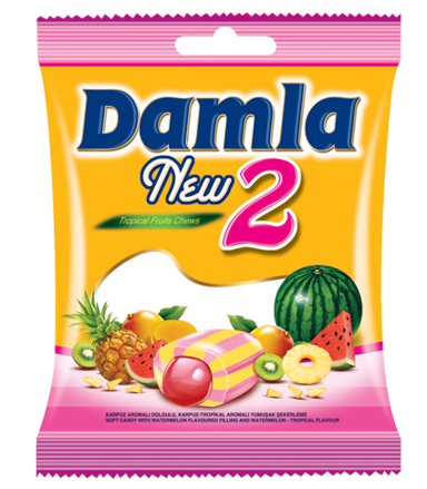 DAMLA NEW2 90g tropické ovocné bonbóny