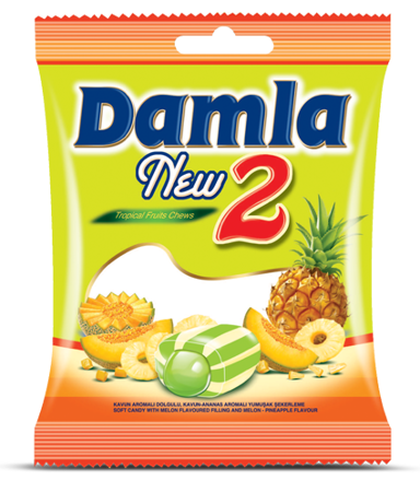 DAMLA NEW2 90g melounovo-ananasové bonbóny