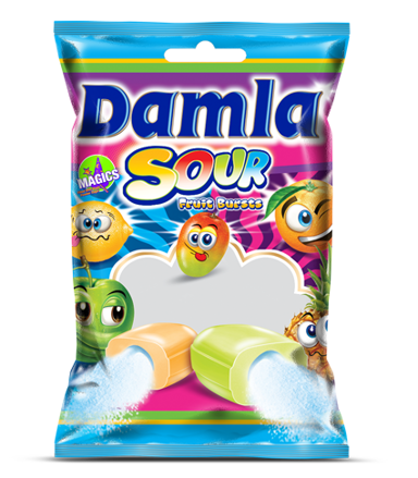 DAMLA FRUIT SOUR 90g kyselé ovocné bonbóny