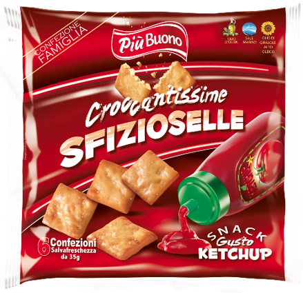 PIU BUONO SZIZIOSELLE 180g kečup snack
