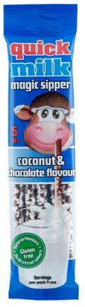 QUICK MILK 30g čokoládovo-kokosové brčka