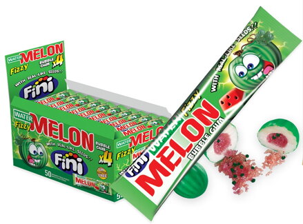 FINI FIZZI4MELON 20g kyselé žvýkačky (Balení:50ks 1ks od 7,50Kč)