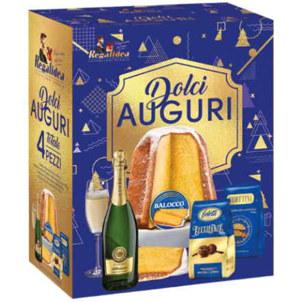 REGALIDEA BLUE DOLCI AUGURI darčekový box 
