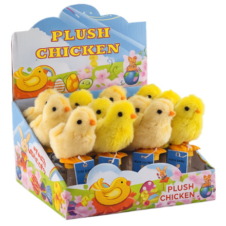 PLUSH CHICKEN 10g hračka + cukrovinky (Balení:12ks 1ks=19,90Kč)