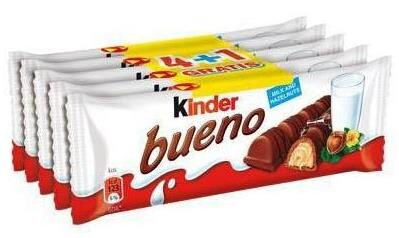 KINDER BUENO 43g tyčinka (5PACK) (cena od 14,20Kč/ks)