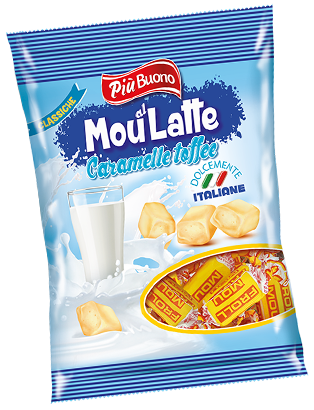 PIU BUONO MOU LATTE 175g mléčné bonbóny