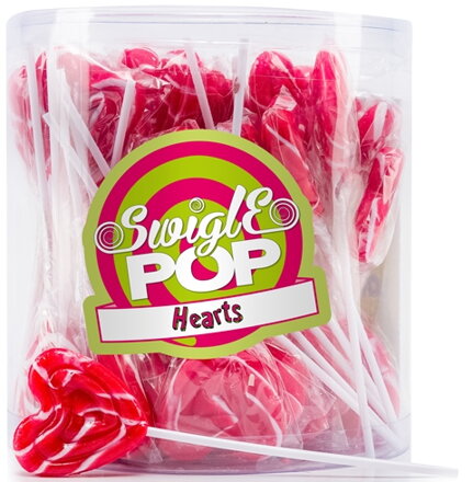 SWIGLE POP 12g srdíčkové lízátko (Balení: 50ks 1ks od 4,50Kč)