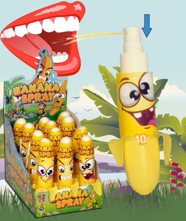 BANANA SPRAY BIG 40ml jedlý spray (Balení:12ks 1ks=20Kč)