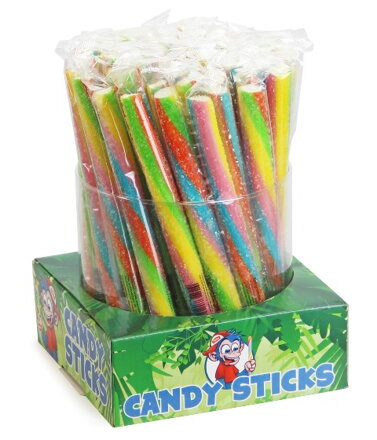 CANDY STICK 55g multicolor kyselé lízátko (Balení: 45ks 1ks=15Kč)