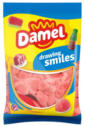 DAMEL SRDÍČKA RED 1kg jahodové želé bonbóny  (exp.06/2025)