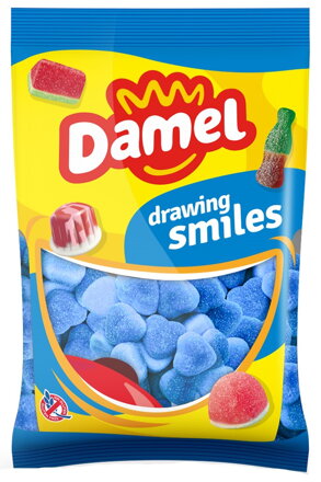 DAMEL SRDÍČKA BLUE 1kg malinové želé bonbóny (exp.05/2025)
