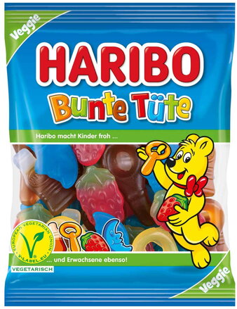 HARIBO BUNTE TÜTE 175g želé bonbóny