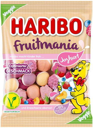 HARIBO FRUITMANIA JOGHURT 160g želé bonbóny (exp.09/2025)