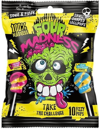 SOUR MADNESS LOLLIPOP 100g kyselá lízátko