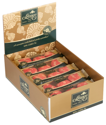 SZAMOS SRDCE 3v1 13g marcipán v čokoláde (Balení:15ks 1ks=49Kč)