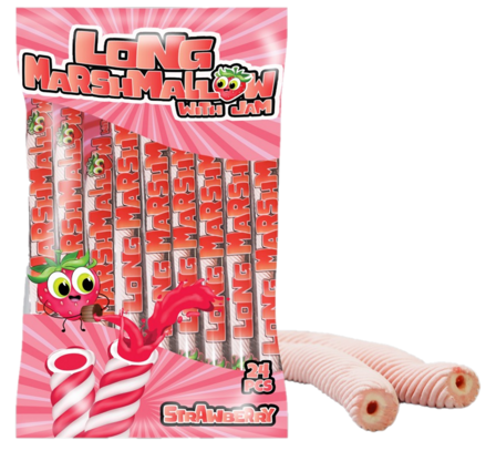 STRAWBERRY JAM MARSHMALLOW 20g cukrovinka (Balení:24ks 1ks od 6,40Kč)