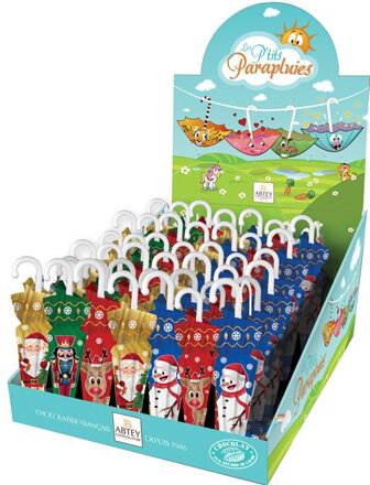 ABTEY DEŠTNÍK VÁNOCE 12g mléčné čokoládky (Balení:70ks 1ks=10.50Kč)