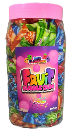 FRUIT BUBBLE GUM 5g žvýkačky (Balení:200ks 1ks od 1Kč)