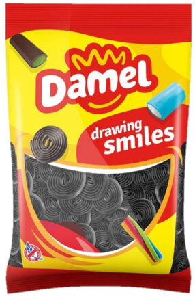 DAMEL LICORICE WHEELS 1kg želé bonbóny