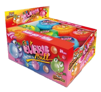 CRAZY ROLL 16g ovocná žvýkačka (Balení:24ks 1ks od 5,90Kč)