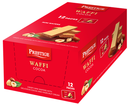 WAFFI COCOA 40g lískooříškové oplatky (Balení: 12ks 1ks od 5,90Kč)