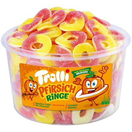 TROLLI BROSKYŇOVÉ KRÚŽKY 8g,želé (Balenie 150ks 1ks od 1,50Kč)(exp.23/12/25)