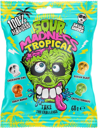 SOUR MADNESS BLUE 60g superkyselé bonbóny