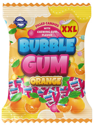 BUBBLE GUM ORANGE 300g žvýkačkové bonbóny (pomeranč)