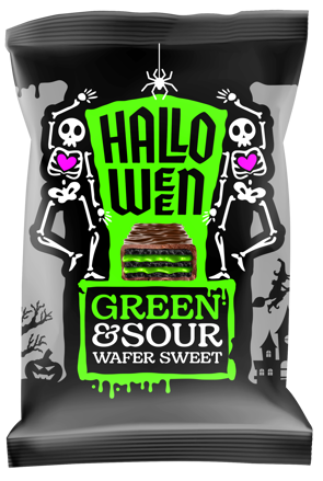 HALLOWEEN GREEN&SOUR 150g plněné keksy
