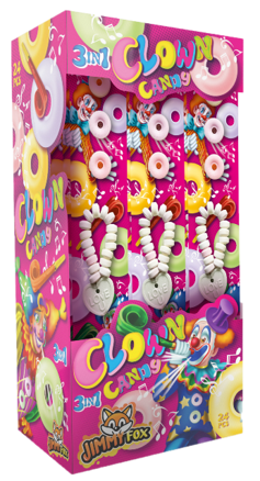 CLOWN CANDY 17g komprimát s píšťalkou (Balení:24ks 1ks od 7,80Kč)