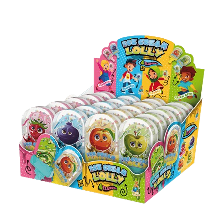 ICE CREAM LOLLY 16g lízátko s bonbony (Balení:20ks 1ks od 9,90Kč)