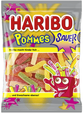 HARIBO POMMES SAUER 175g želé bonbóny  HARIBO POMMES SAUER 175g želé bonbóny