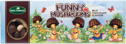 FUNNY MUSHROOMS 170g sušenky s mléčnou čokoládou