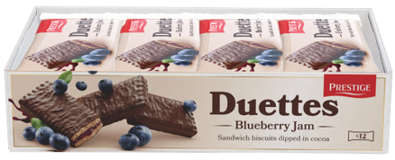 DUETTES BLUEBERRY 22g borůvkové koláčky (Balení: 12ks 1ks od 4,60Kč)