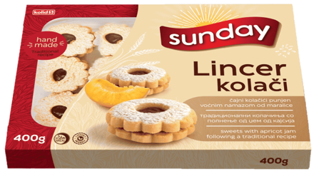 SUNDAY LINCER 400g linecké koláče